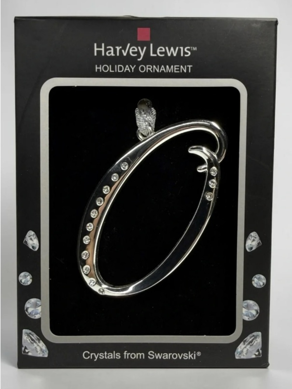 Silver Crystal Initial 'O' Necklace Pendant